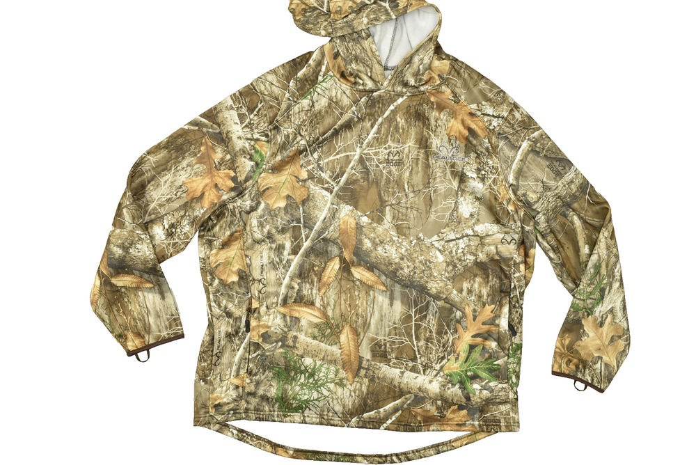 Realtree Men's Camouflage Pullover Hoodie 2XL Brown Polyester Pockets